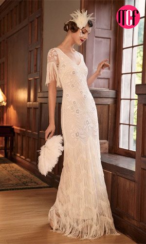 Unveiling The Charm Of 1920s Wedding Dresses With Timeless Glamor